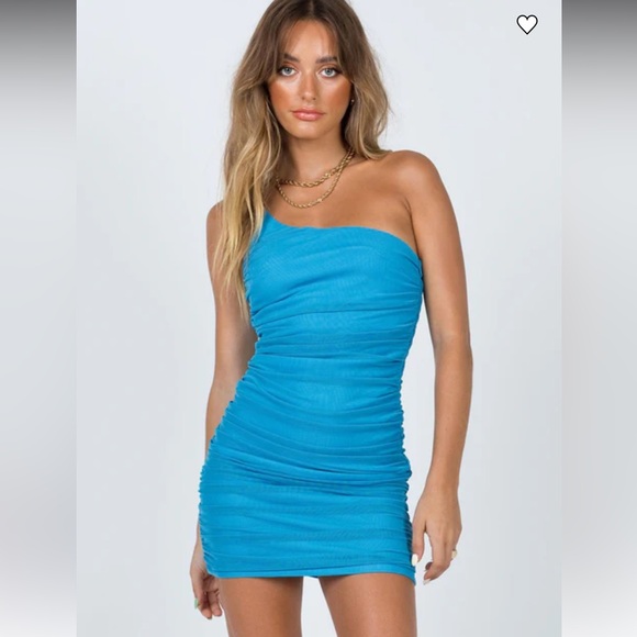 Princess Polly Dresses & Skirts - Brand New Princess Polly Jocasta Mini Dress Turquoise - Size 2
